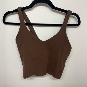lululemon size 6 brown align tank!!